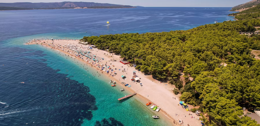 Strand Bol aus der Luftansicht
